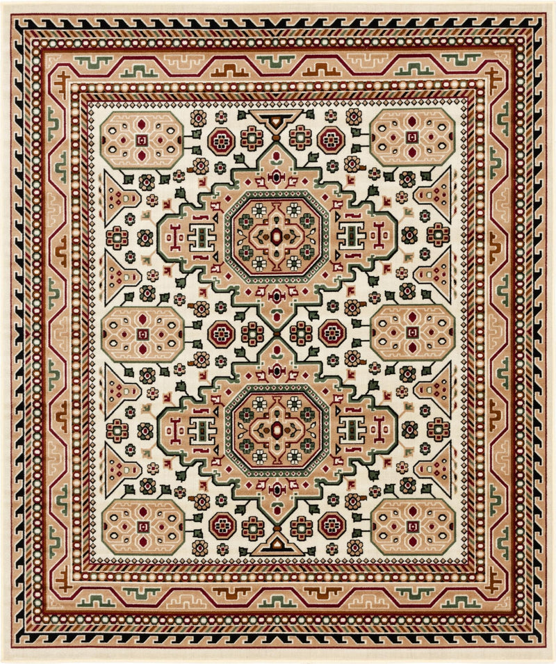 Kashkai Retreat Collection Area Rug - Shiraz Rectangle Ivory  lifestyle 2