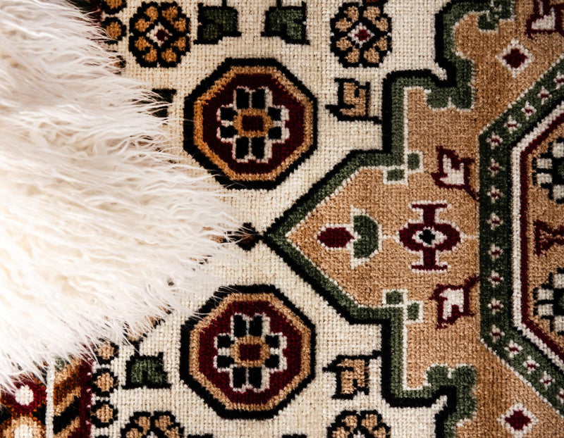 Kashkai Retreat Collection Area Rug - Shiraz Rectangle Ivory  lifestyle 11