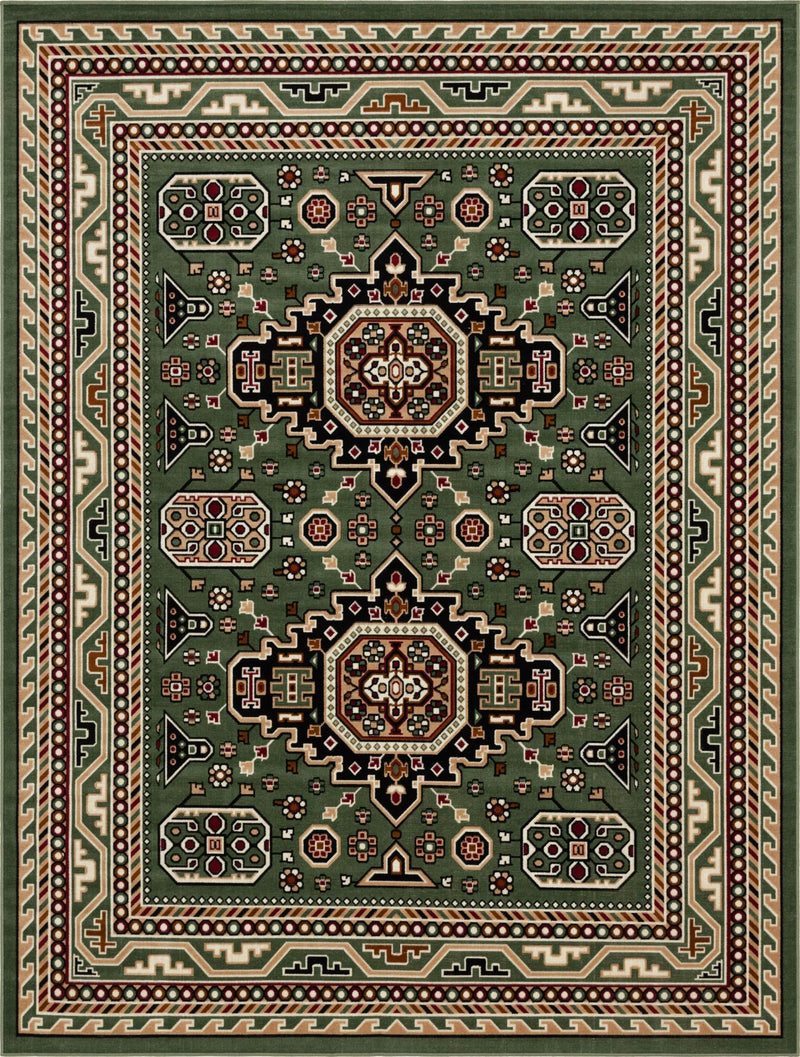 Kashkai Retreat Collection Area Rug - Shiraz Rectangle Green  lifestyle 4
