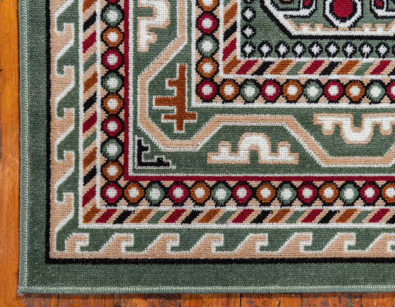 Kashkai Retreat Collection Area Rug - Shiraz Rectangle Green  lifestyle 39