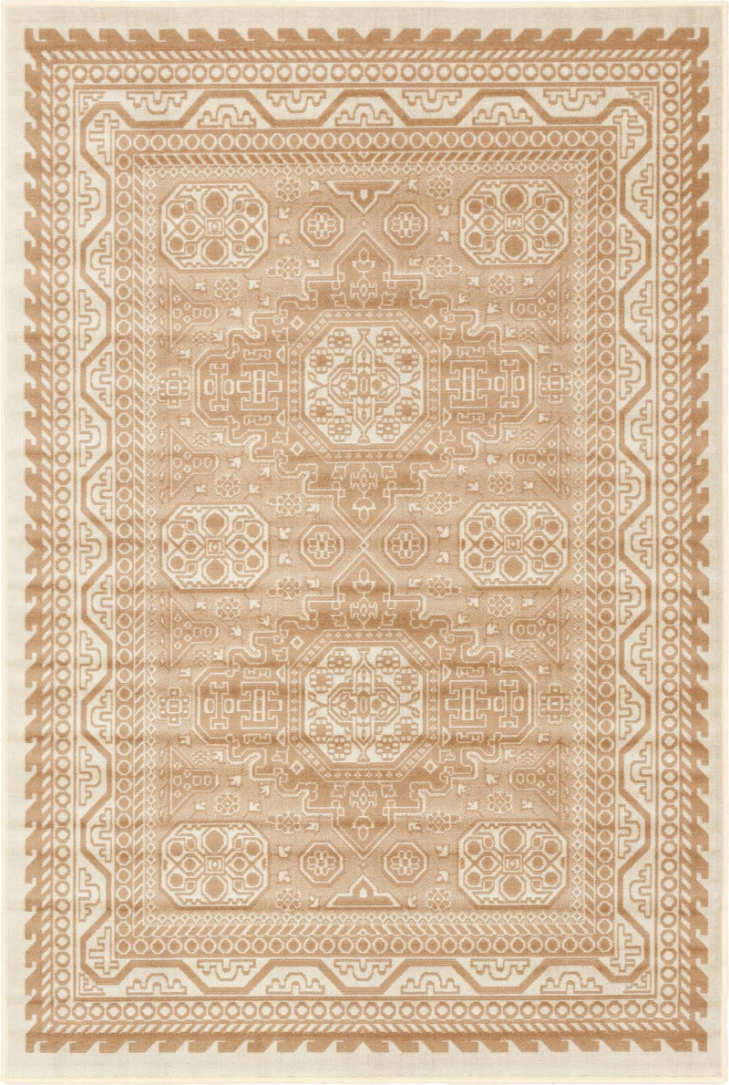 Kashkai Retreat Collection Area Rug - Shiraz Rectangle Beige  lifestyle 5
