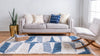 Cozy Cove Shag Collection Area Rug -  Tidewater Rectangle Blue  lifestyle 7
