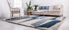 Cozy Cove Shag Collection Area Rug -  Tidewater Square Blue  lifestyle 39