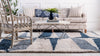 Cozy Cove Shag Collection Area Rug -  Tidewater Square Blue  lifestyle 43