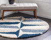 Cozy Cove Shag Collection Area Rug -  Tidewater Round Blue  lifestyle 40