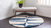 Cozy Cove Shag Collection Area Rug -  Tidewater Round Blue  lifestyle 44