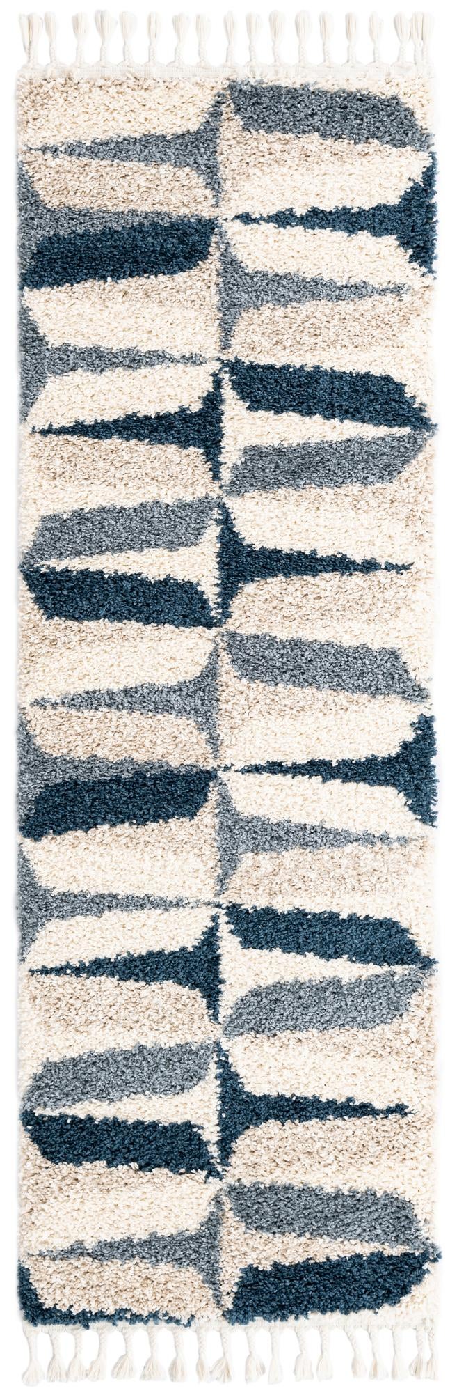 Cozy Cove Shag Collection Area Rug -  Tidewater Runner Blue  lifestyle 33