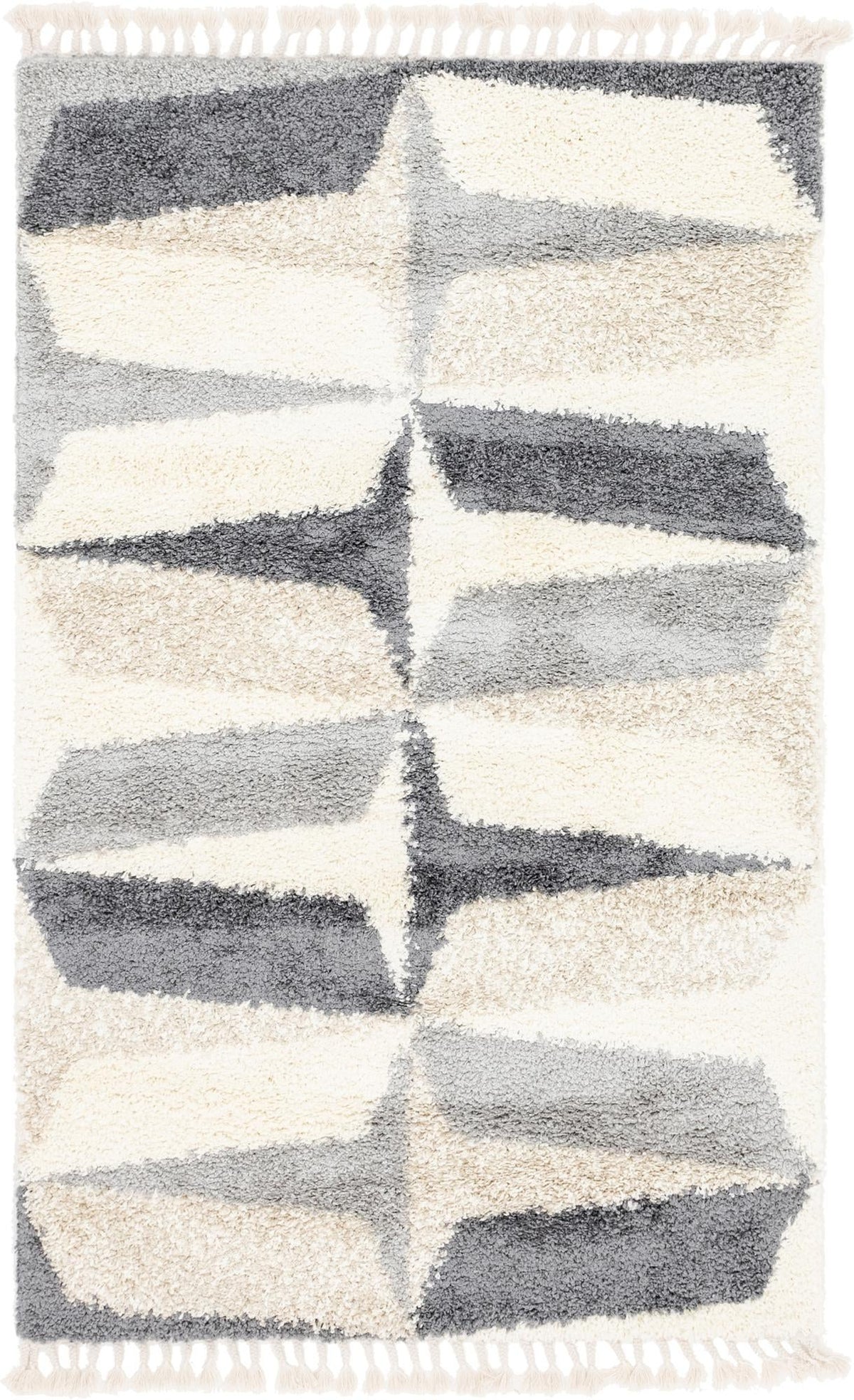 Cozy Cove Shag Collection Area Rug -  Tidewater Rectangle Gray  lifestyle 2