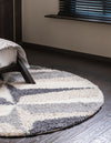 Cozy Cove Shag Collection Area Rug -  Tidewater Round Gray  lifestyle 53