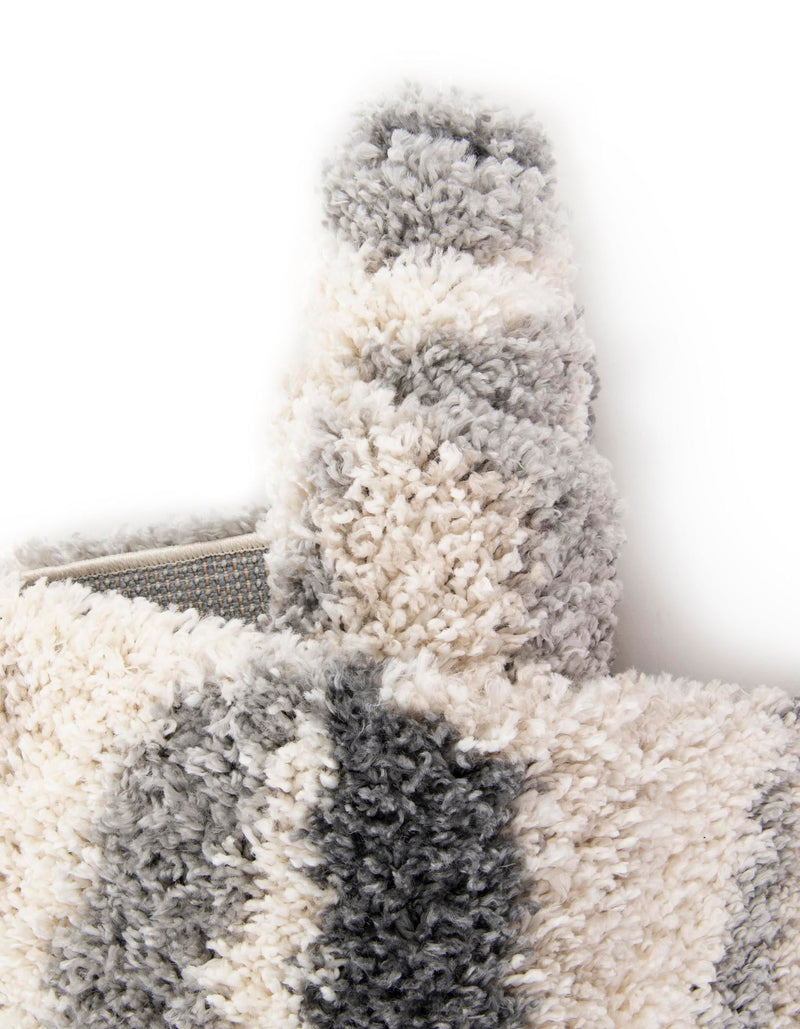 Cozy Cove Shag Collection Area Rug -  Tidewater Round Gray  lifestyle 62