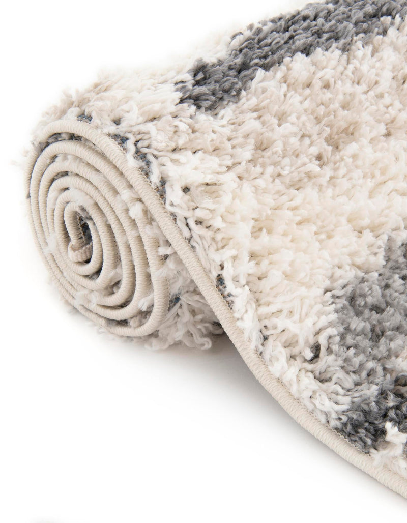 Cozy Cove Shag Collection Area Rug -  Tidewater Round Gray  lifestyle 63