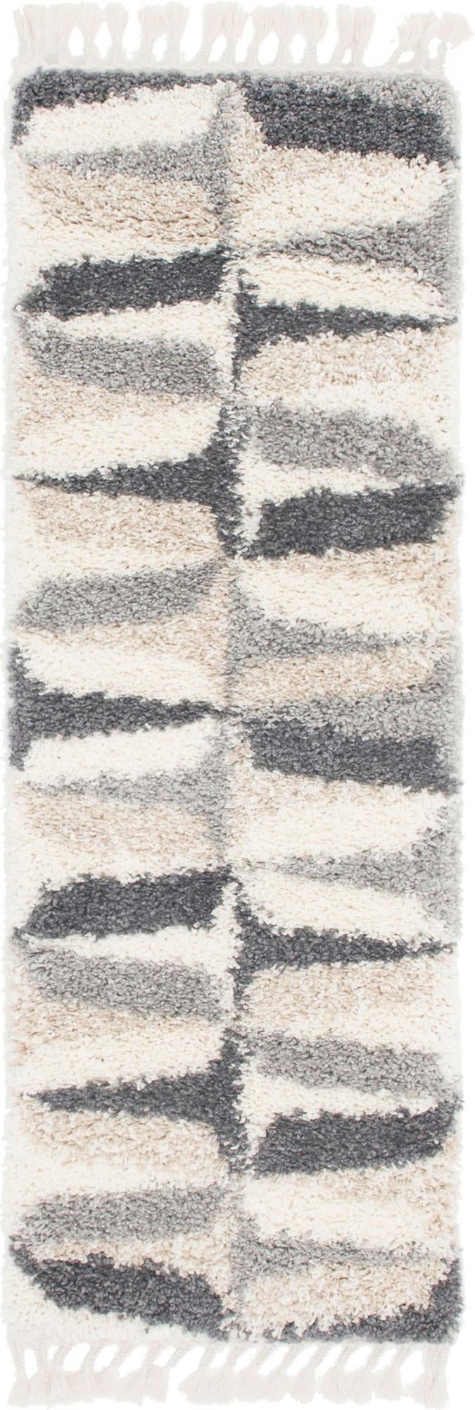 Cozy Cove Shag Collection Area Rug -  Tidewater Runner Gray  lifestyle 34