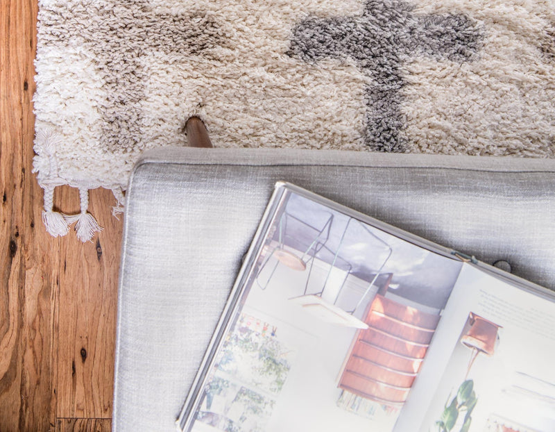 Cozy Cove Shag Collection Area Rug -  Driftwood Rectangle Ivory  lifestyle 26