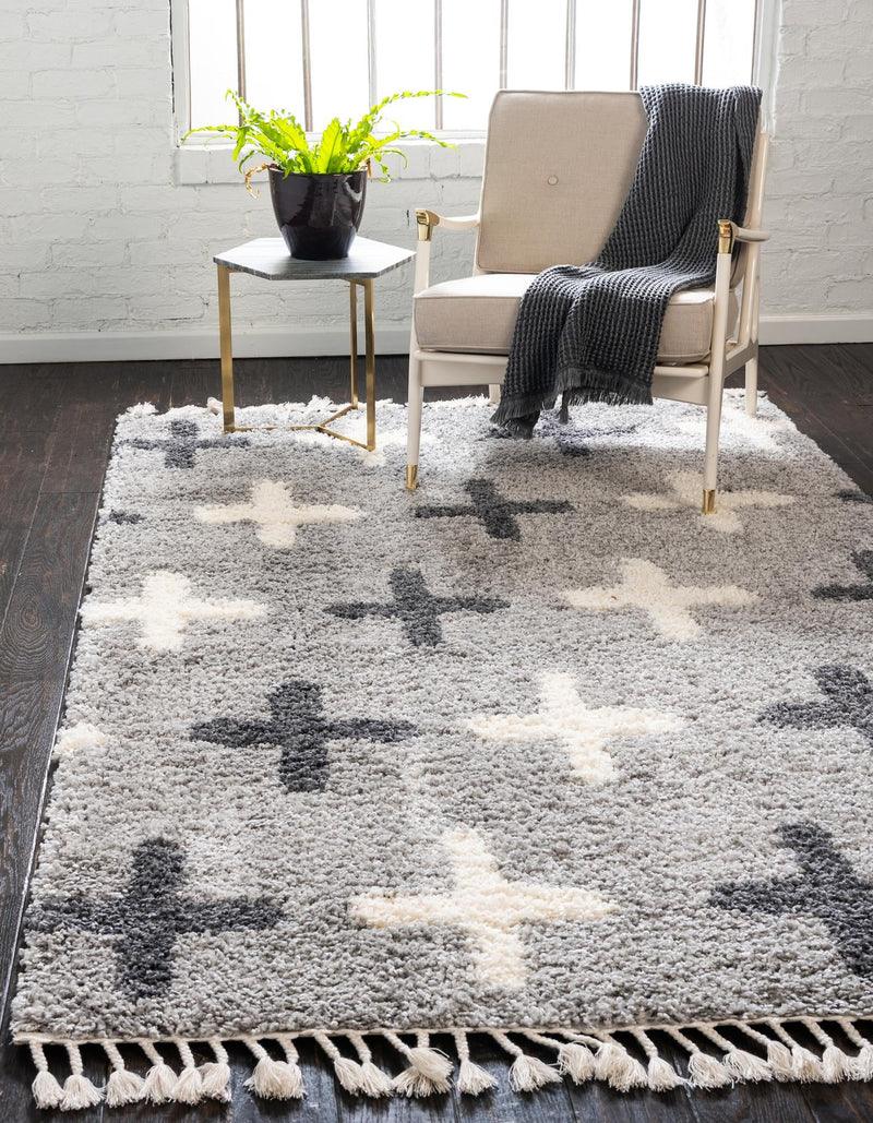 Cozy Cove Shag Collection Area Rug -  Driftwood Rectangle Light Gray  lifestyle 5