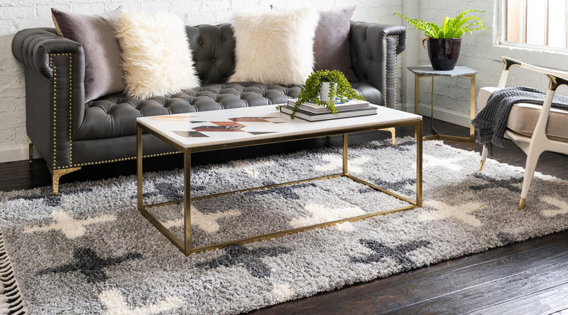 Cozy Cove Shag Collection Area Rug -  Driftwood Rectangle Light Gray  lifestyle 8