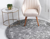 Casablanca Comfort Collection Area Rug - Sahara Round Gray  lifestyle 49