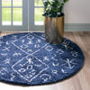 Casablanca Comfort Collection Area Rug - Sahara Round Navy Blue  lifestyle 42