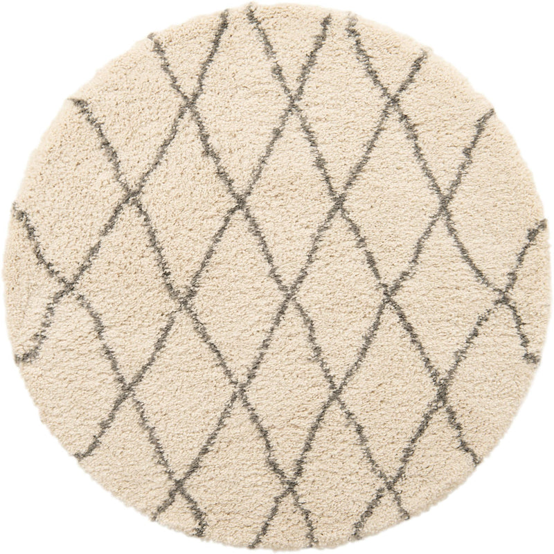 Casablanca Comfort Collection Area Rug -  Tangier Round Pure Ivory  lifestyle 48