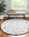 Casablanca Comfort Collection Area Rug - Sahara Round Pure Ivory  lifestyle 35