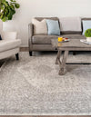 Dover Terrace Collection Area Rug - Marina (Gray) Rectangle Gray  lifestyle 2