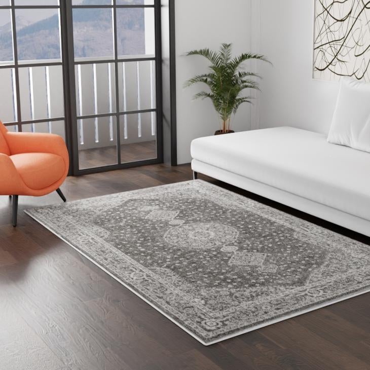 Dover Terrace Collection Area Rug - Marina (Dark Gray) Rectangle Dark Gray  lifestyle 21