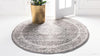 Dover Terrace Collection Area Rug - Marina (Dark Gray) Round Dark Gray  lifestyle 3