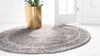 Dover Terrace Collection Area Rug - Marina (Dark Gray) Round Dark Gray  lifestyle 5