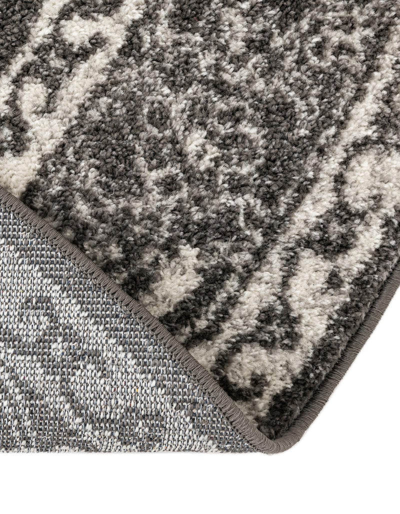 Dover Terrace Collection Area Rug - Marina (Dark Gray) Round Dark Gray  lifestyle 36