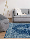 Dover Terrace Collection Area Rug - Marina (Navy Blue) Rectangle Navy Blue  lifestyle 5