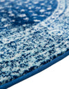 Dover Terrace Collection Area Rug - Marina (Navy Blue) Round Navy Blue  lifestyle 10
