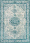 Dover Terrace Collection Area Rug - Marina (Turquoise) Rectangle Turquoise Main