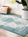 Dover Terrace Collection Area Rug - Marina (Turquoise) Rectangle Turquoise  lifestyle 1