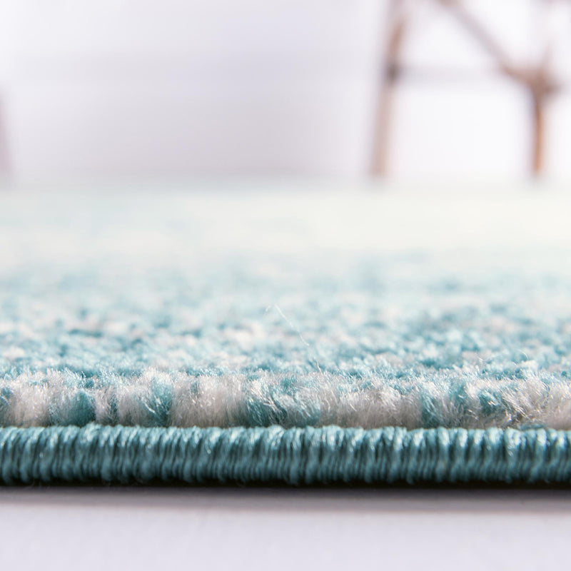 Dover Terrace Collection Area Rug - Marina (Turquoise) Rectangle Turquoise  lifestyle 3