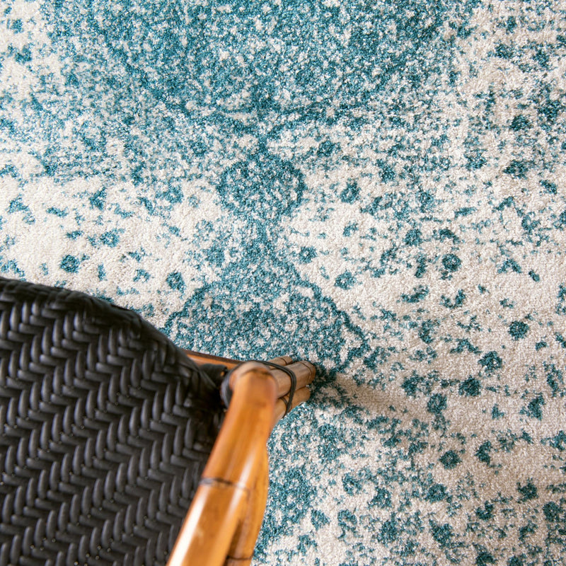 Dover Terrace Collection Area Rug - Marina (Turquoise) Rectangle Turquoise  lifestyle 4