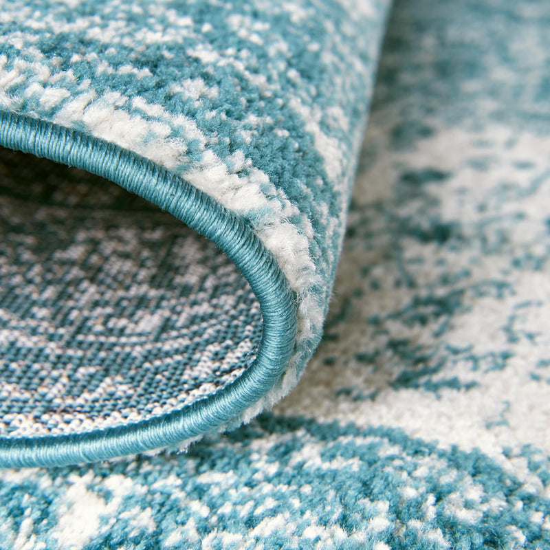 Dover Terrace Collection Area Rug - Marina (Turquoise) Rectangle Turquoise  lifestyle 5