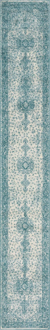 Dover Terrace Collection Area Rug - Marina (Turquoise) Runner Turquoise Main