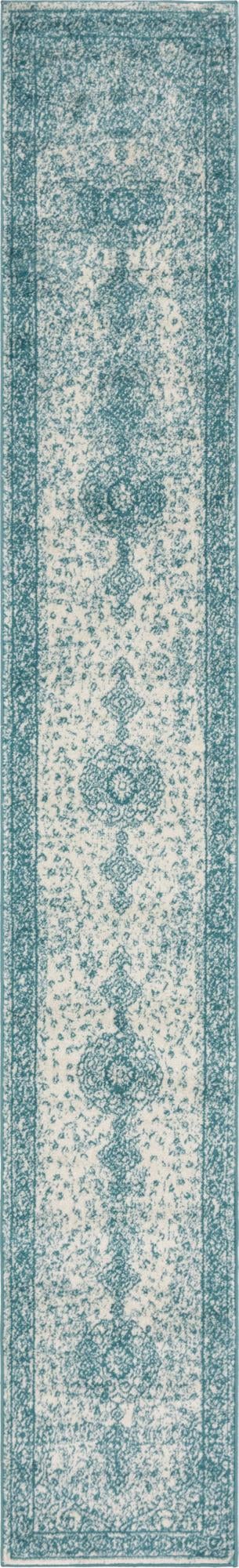 Dover Terrace Collection Area Rug - Marina (Turquoise) Runner Turquoise Main