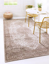 Dover Terrace Collection Area Rug - Marina (Light Brown) Rectangle Light Brown  lifestyle 0