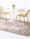 Dover Terrace Collection Area Rug - Marina (Light Brown) Rectangle Light Brown  lifestyle 1