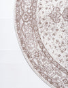 Dover Terrace Collection Area Rug - Marina (Light Brown) Round Light Brown  lifestyle 19