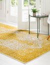 Dover Terrace Collection Area Rug - Marina (Yellow) Rectangle Yellow  lifestyle 3