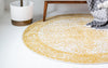 Dover Terrace Collection Area Rug - Marina (Yellow) Round Yellow  lifestyle 2