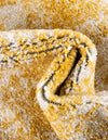 Dover Terrace Collection Area Rug - Marina (Yellow) Round Yellow  lifestyle 29