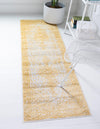 Dover Terrace Collection Area Rug - Marina (Yellow) Runner Yellow  lifestyle 0