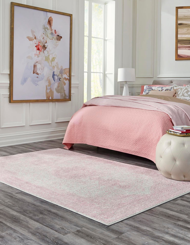 Dover Terrace Collection Area Rug - Marina (Pink) Rectangle Pink  lifestyle 3