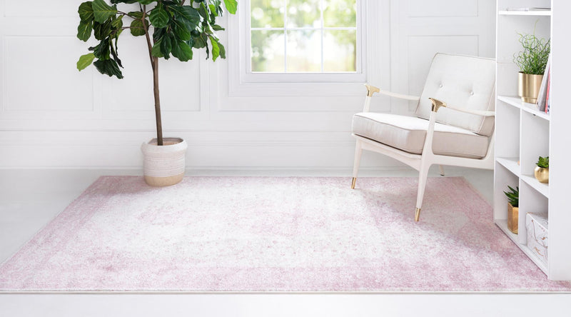 Dover Terrace Collection Area Rug - Marina (Pink) Rectangle Pink  lifestyle 5