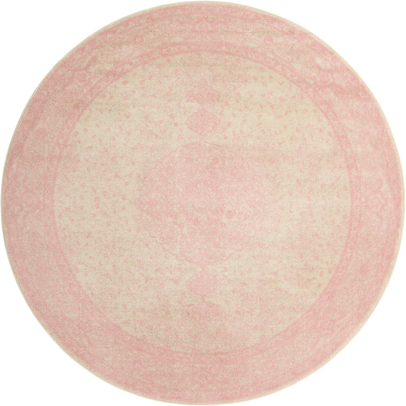 Dover Terrace Collection Area Rug - Marina (Pink) Round Pink Main