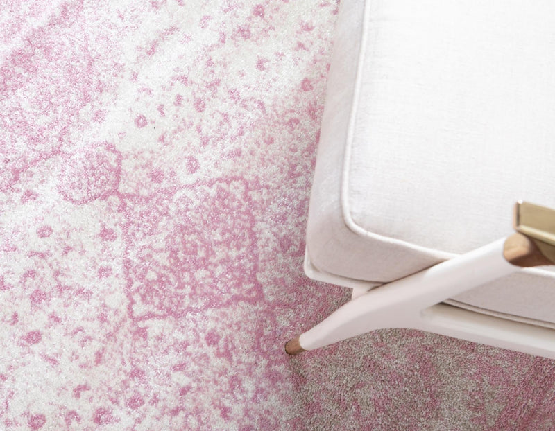 Dover Terrace Collection Area Rug - Marina (Pink) Runner Pink  lifestyle 29