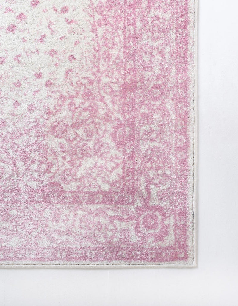 Dover Terrace Collection Area Rug - Marina (Pink) Runner Pink  lifestyle 31