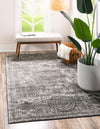 Dover Terrace Collection Area Rug -  Lagoon (Dark Gray) Rectangle Dark Gray  lifestyle 0